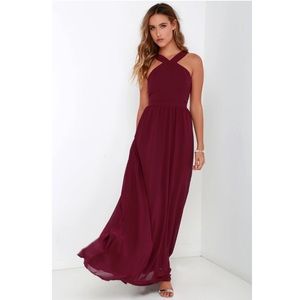 NWT - Air of Romance Burgundy Maxi Dress